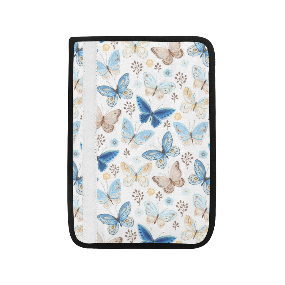 blue butterfly pattern Car Seat Belt Cover
