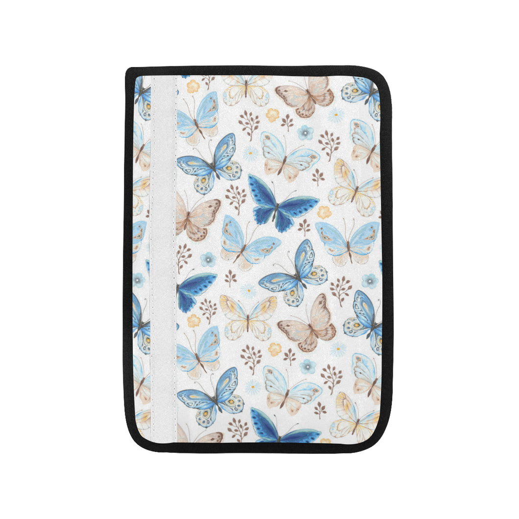 blue butterfly pattern Car Seat Belt Cover