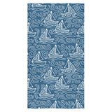 Hand drawn sailboat pattern Bath Towel