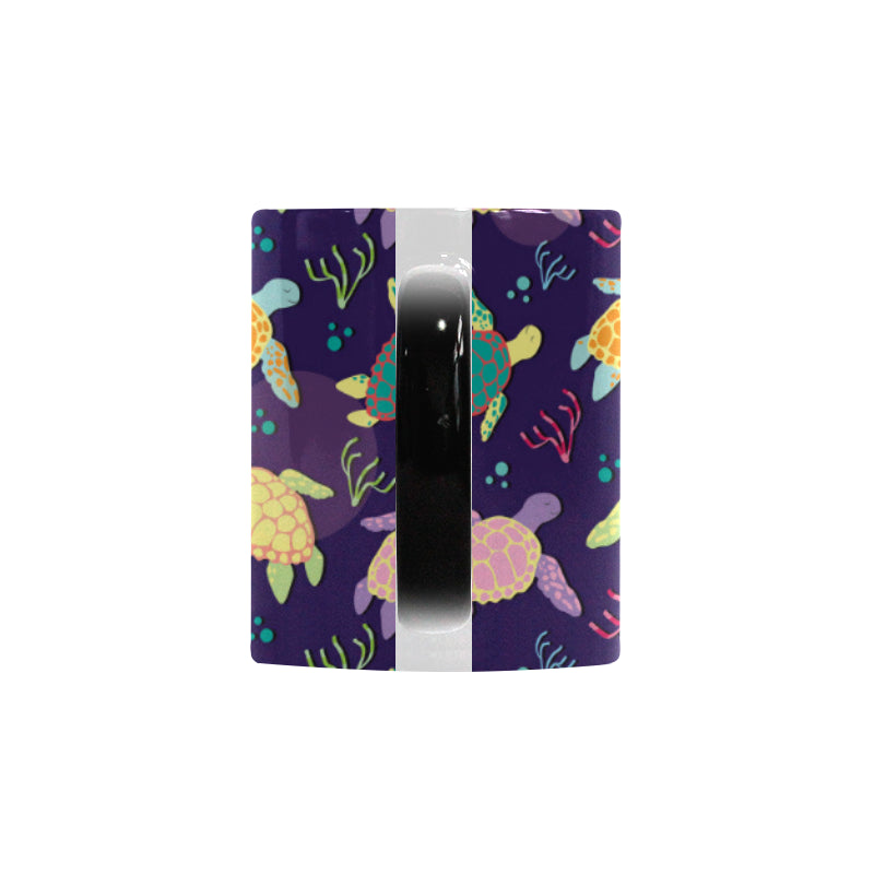 Colorful sea turtle pattern Morphing Mug Heat Changing Mug