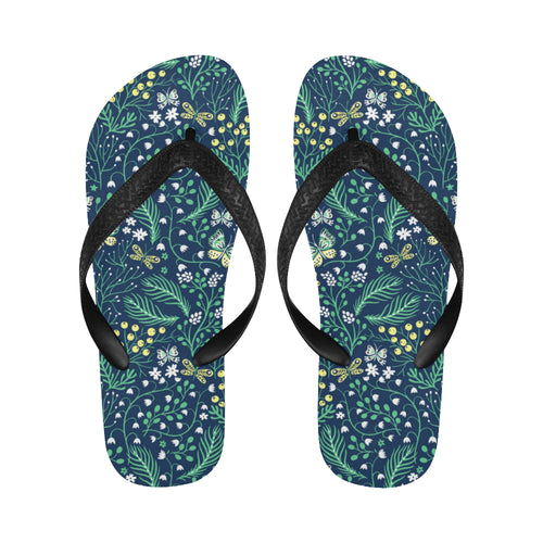 butterfly leaves pattern Unisex Flip Flops