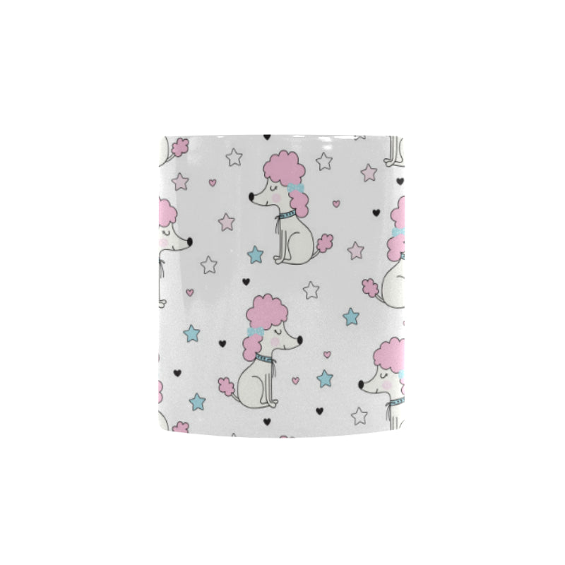 Cute poodle dog star pattern Morphing Mug Heat Changing Mug
