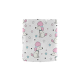 Cute poodle dog star pattern Morphing Mug Heat Changing Mug