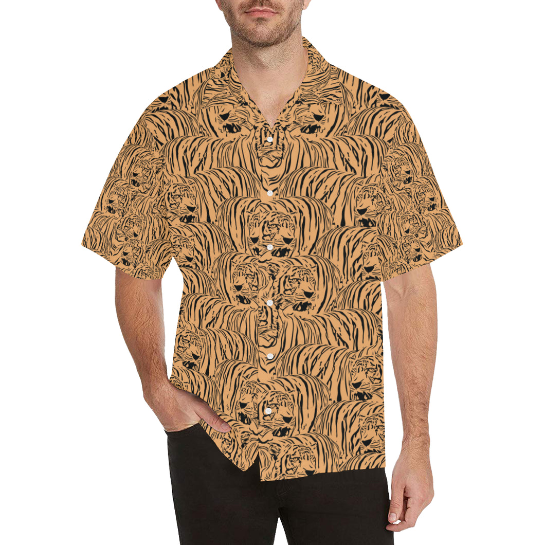 Bengal tigers pattern Men's All Over Print Hawaiian Shirt