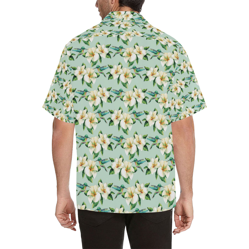 Hummingbird Pattern Print Design 01 Men's All Over Print Hawaiian Shirt (Model T58)