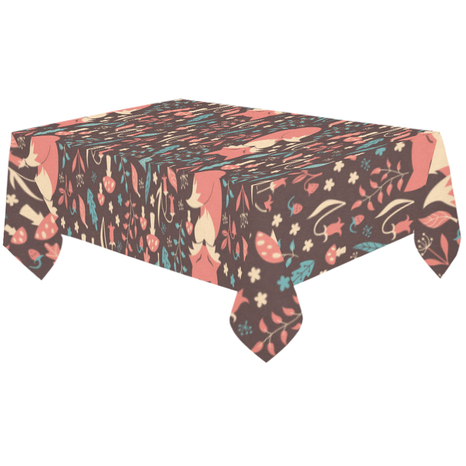 fox leaves mushroom pattern Tablecloth