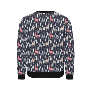 Deers Winter Christmas pattern Men's Crew Neck Sweatshirt