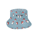 Cute penguin christmas snow pattern Unisex Bucket Hat