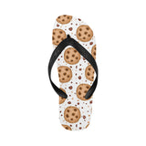 chocolate chip cookie pattern Unisex Flip Flops