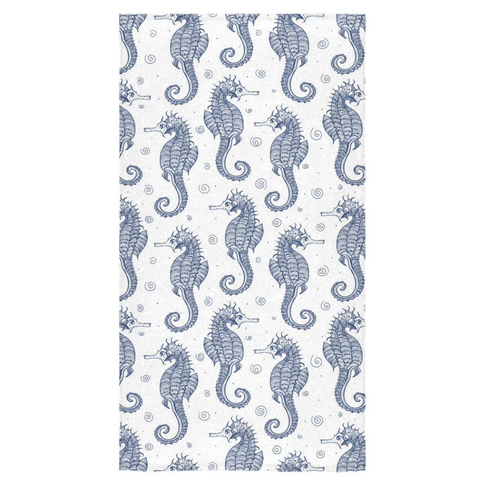 Seahorse pattern background Bath Towel