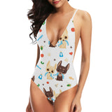 Cute Chihuahua dog pattern Women's One-Piece Swimsuit