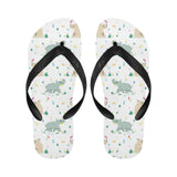 Cute Rhino pattern Unisex Flip Flops