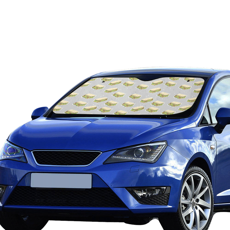 Sandwich Pattern Print Design 05 Car Sun Shade