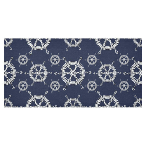 nautical steering wheel design pattern Tablecloth
