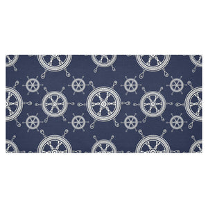 nautical steering wheel design pattern Tablecloth