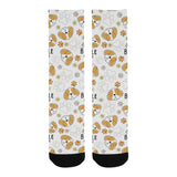 Cute beagle dog pattern background Crew Socks