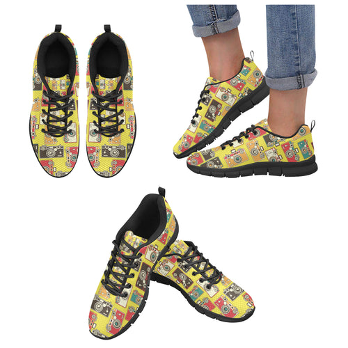 Camera Pattern Print Design 02 Women's Sneaker Shoes