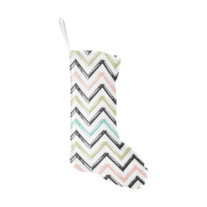 zigzag chevron paint pattern Christmas Stocking
