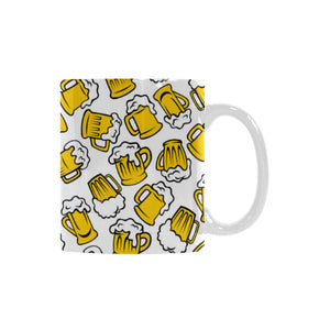 Beer design pattern Classical White Mug (Fulfilled In US)