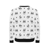 Cute french bulldog paw pattern Men's Crew Neck Sweatshirt