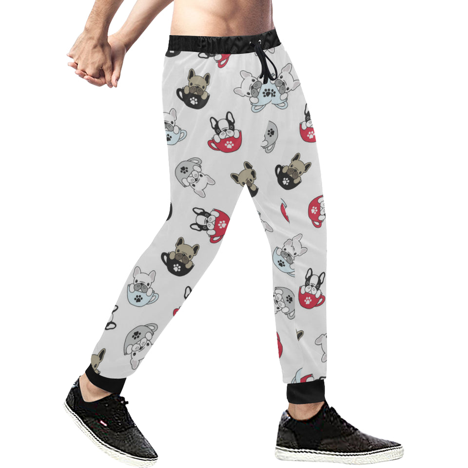 French bulldog cup paw pattern Unisex Casual Sweatpants