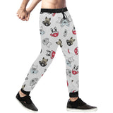 French bulldog cup paw pattern Unisex Casual Sweatpants