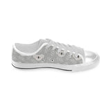 Cute koala leaves pattern Men's Low Top Canvas Shoes White