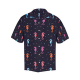 Watercolor colorful seahorse pattern Men's All Over Print Hawaiian Shirt