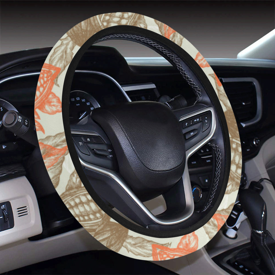 Cocoa beans Cocoa tree pattern Car Steering Wheel Cover