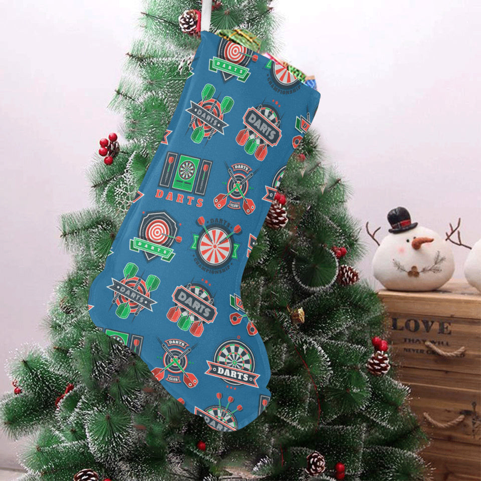 Darts Pattern Print Design 02 Christmas Stocking