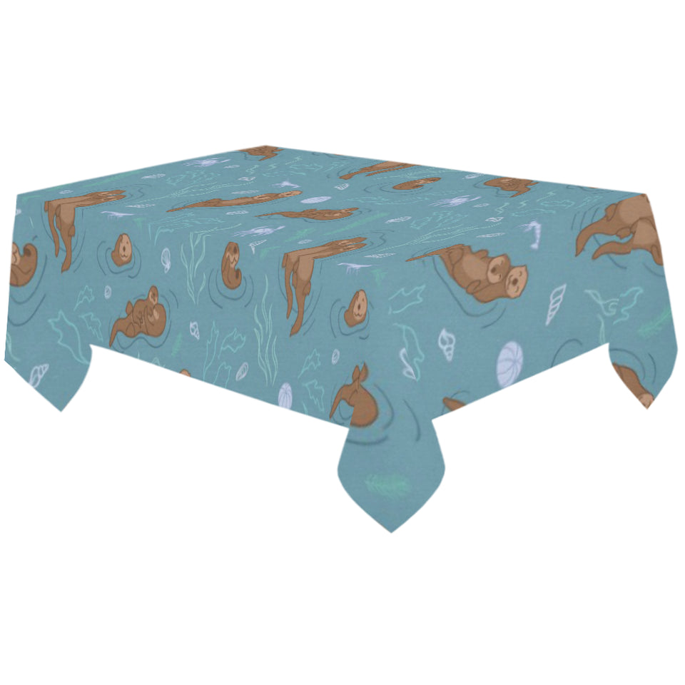 Sea otters pattern Tablecloth