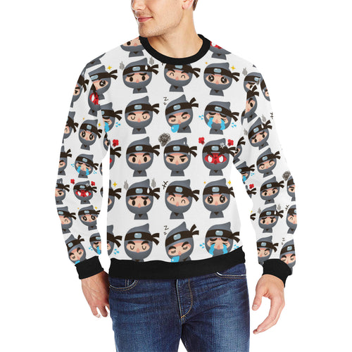 Cute ninja design pattern Men's Crew Neck Sweatshirt