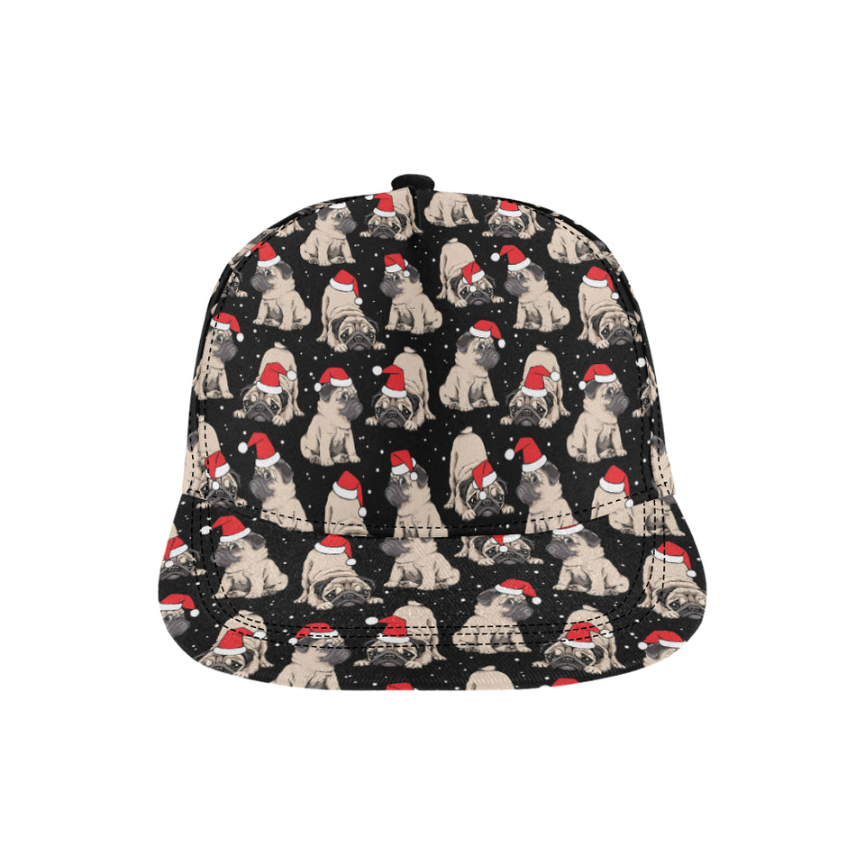 Christmas Pugs Santa_s red cap pattern All Over Print Snapback Cap