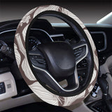 Garlic bulb dark background Car Steering Wheel Cover