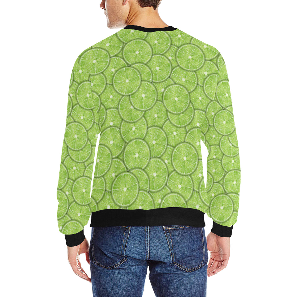Slices of Lime pattern Men's Crew Neck Sweatshirt