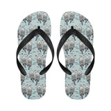 Lovely Sea Otter Pattern Unisex Flip Flops