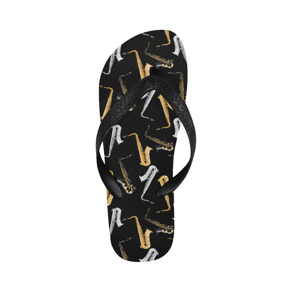 saxophone design pattern Unisex Flip Flops