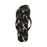 saxophone design pattern Unisex Flip Flops