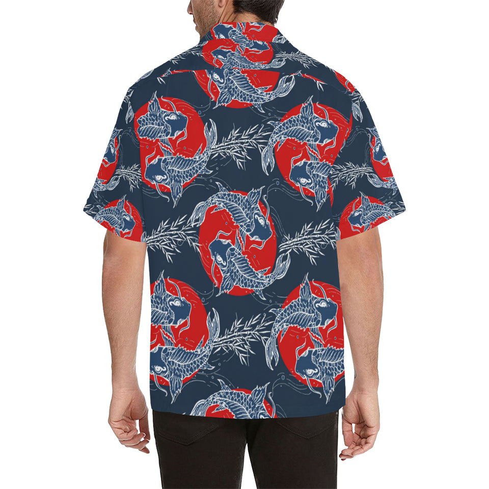 Fancy Carps hand drawn japanese art Men's All Over Print Hawaiian Shirt