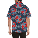 Fancy Carps hand drawn japanese art Men's All Over Print Hawaiian Shirt