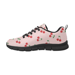 cherry pattern pink background Men's Sneaker Shoes