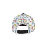 Siberian husky and colorful circle pattern All Over Print Snapback Cap