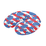 American football ball star stripes pattern U-Shaped Travel Neck Pillow