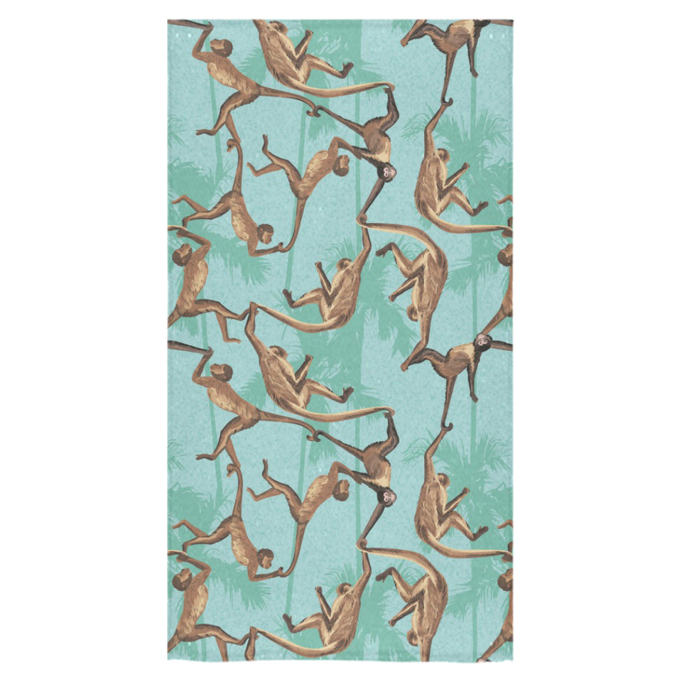 Monkey Palm tree background Bath Towel