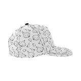 Garlic pattern black white All Over Print Snapback Cap