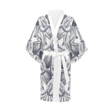 Guava tropical hand drawn pattern Women's Short Kimono Robe