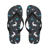 unicorn rainbows moon clound star pattern Unisex Flip Flops