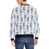Seahorse pattern background Men's Crew Neck Sweatshirt