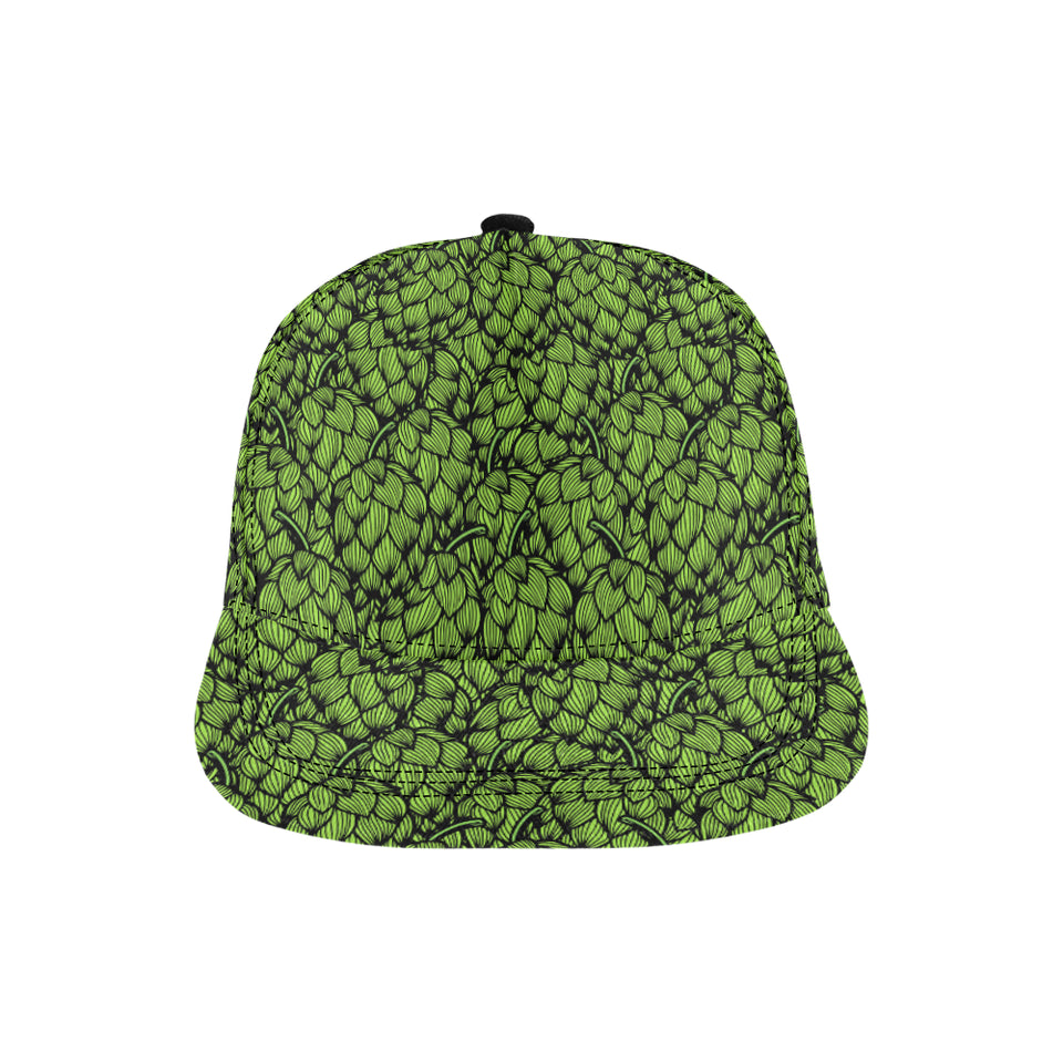 Green hop pattern All Over Print Snapback Cap