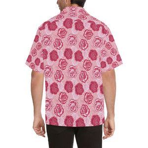 Rose Pattern Print Design 02 Men's All Over Print Hawaiian Shirt (Model T58)